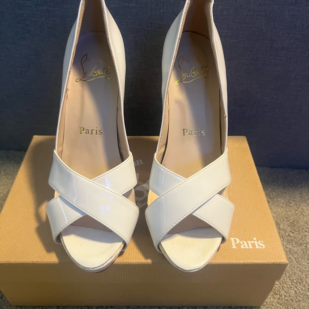 Christian Louboutin White Minimalist Heels